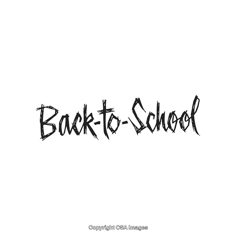 Creative Back-to-School Text Design in Dynamic Black Brushstroke Font