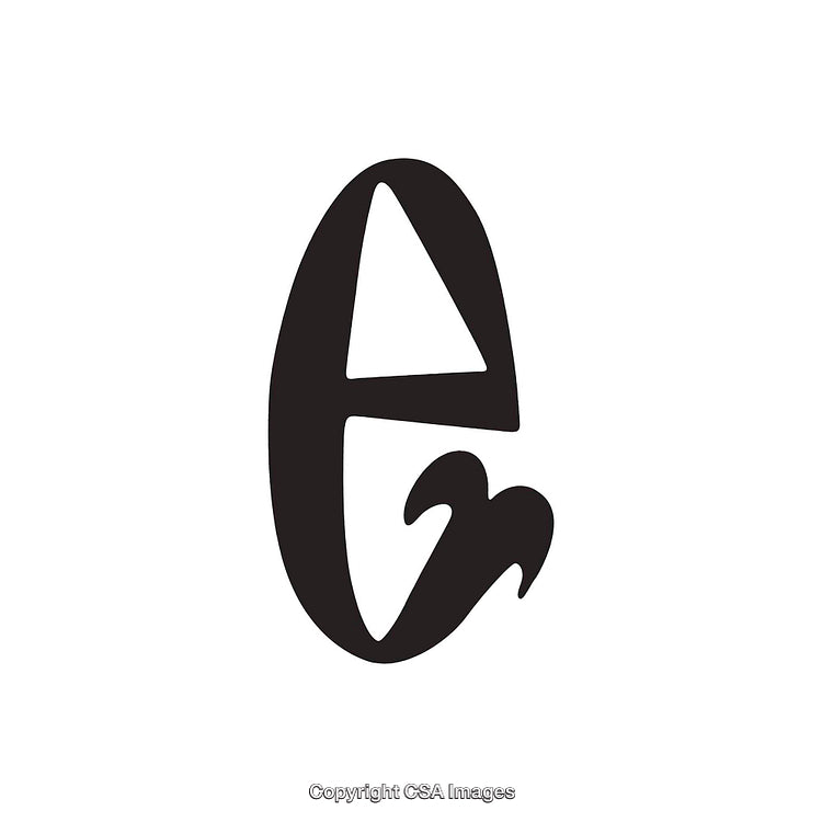 Stylized Artistic Representation of the Letter E in Black and White Design