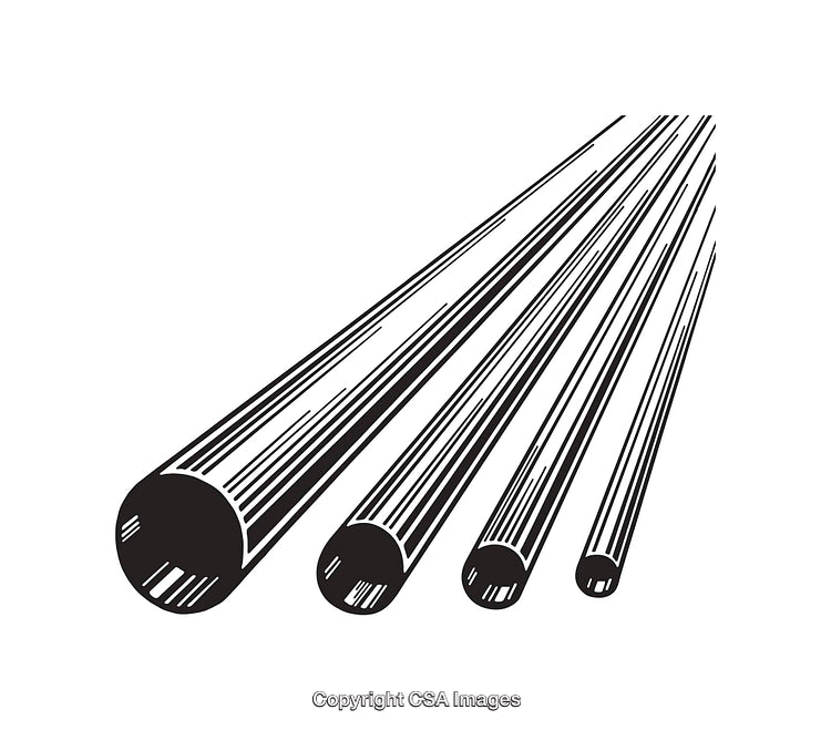 Black and White Line Art Depicting Pipes of Various Sizes