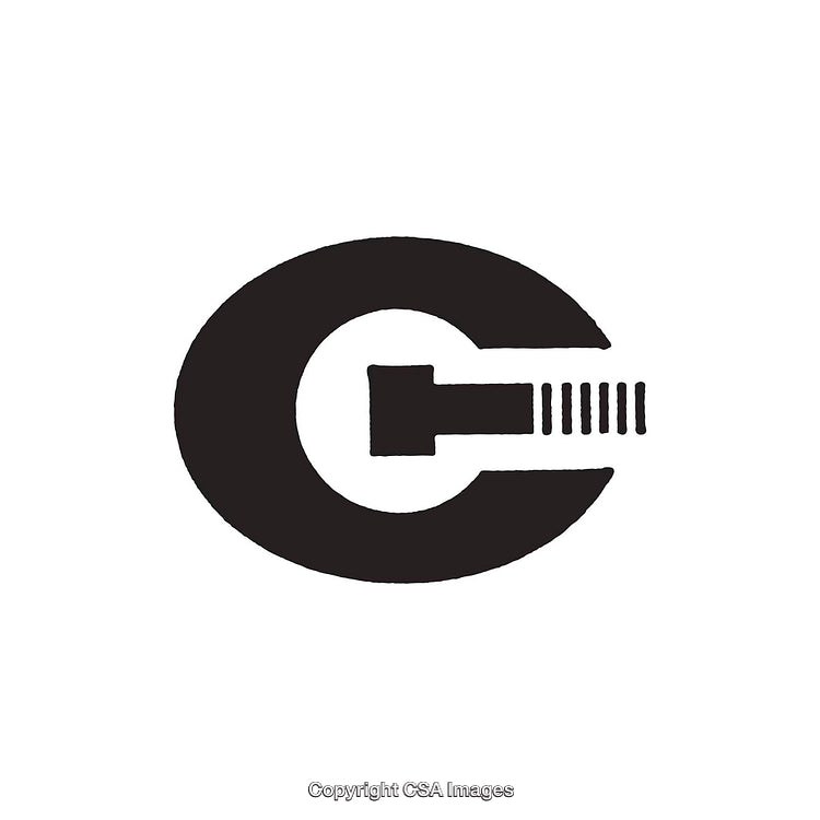 Bold Black Letter C with A Bolt Design