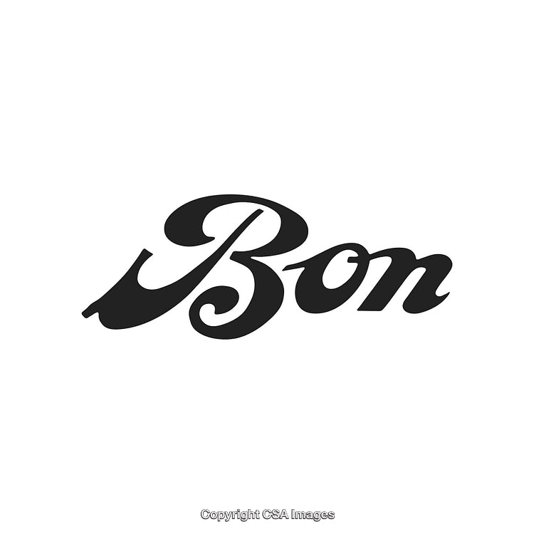 Elegant Typography Design Featuring the Word 'Bon' in Black Stylish Font