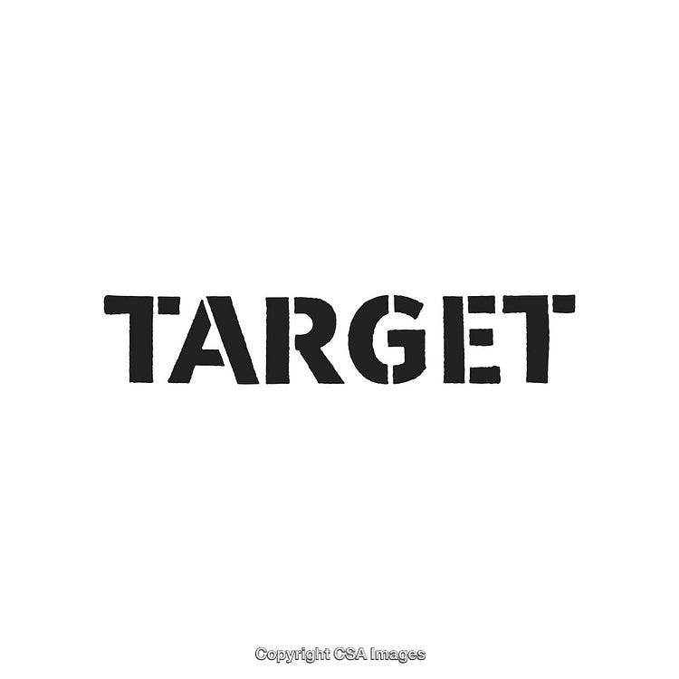 Black Stenciled Text Design with White Background for Abstract Themes