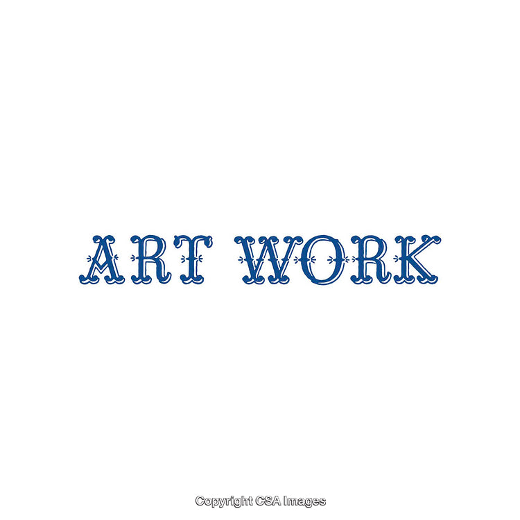 Elegant Blue Lettering Typography Design Displaying the Words Art Work