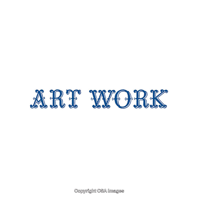 Elegant Blue Lettering Typography Design Displaying the Words Art Work