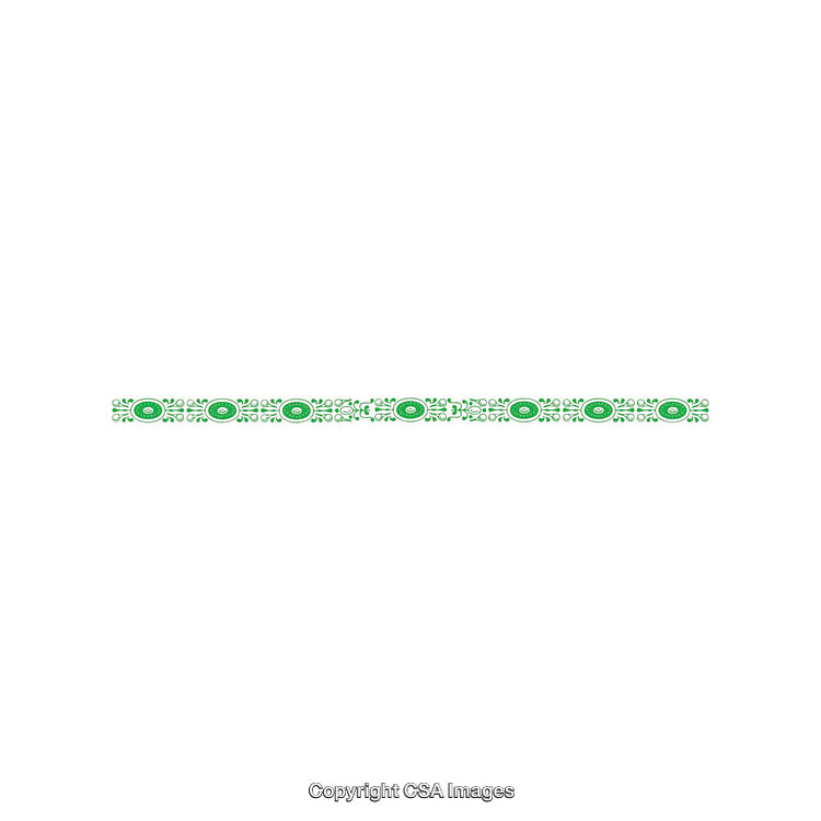 Seamless Green Decorative Pattern with Oval Shapes on White Background