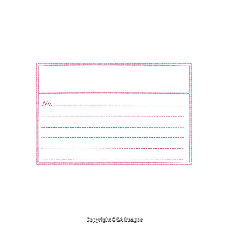 Minimalist Blank Note Card with Lines and Pink Border Design