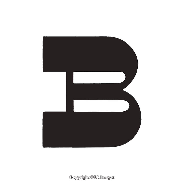 Bold Black Letter 'B' Logo on a White Background