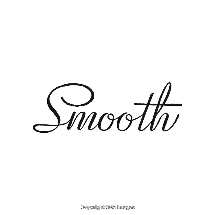 Elegant Calligraphy Design Highlighting the Word "Smooth" in Stylish Black Script