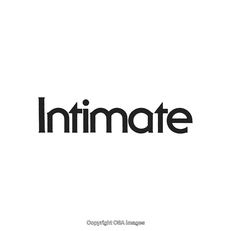 Text-Based Design Featuring the Word Intimate in a Stylish Minimalist Typeface