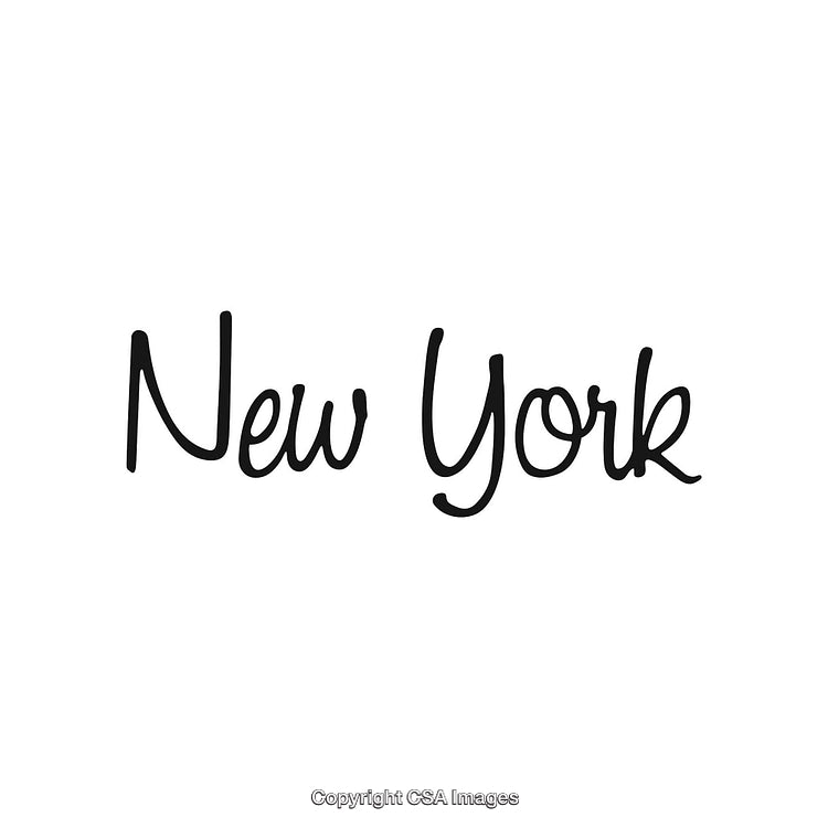 Stylish Handwritten New York Text on White Background for Design Projects