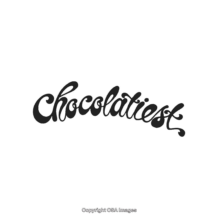 Stylish Handwritten Chocolate-Themed Typography Design in Bold Black Letters