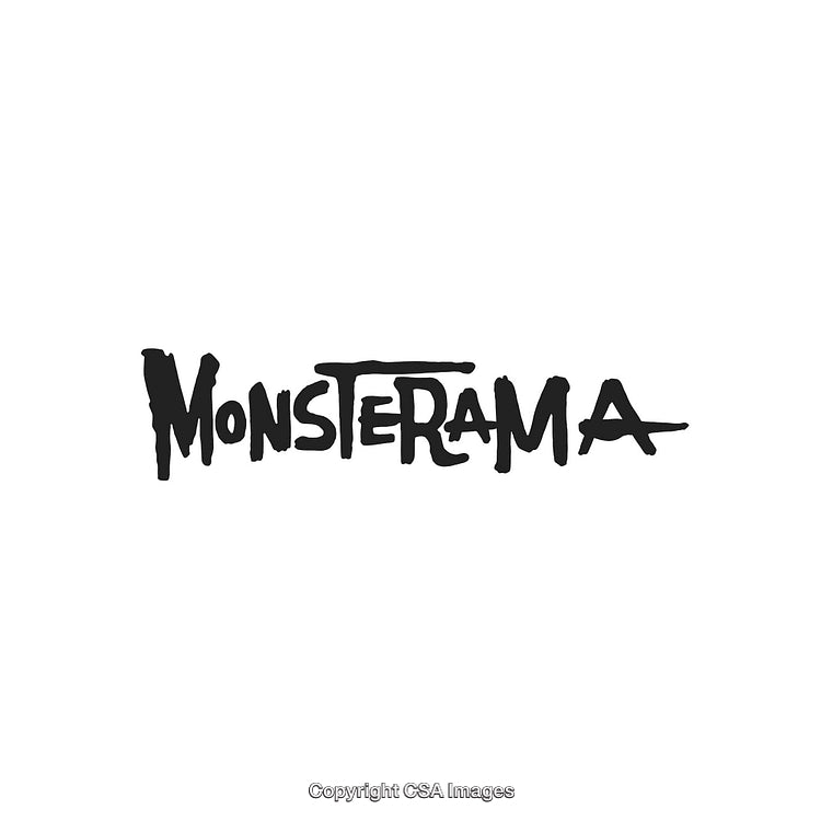 Black Monstera Themed Inspirational Decorative Typography Print on White Background