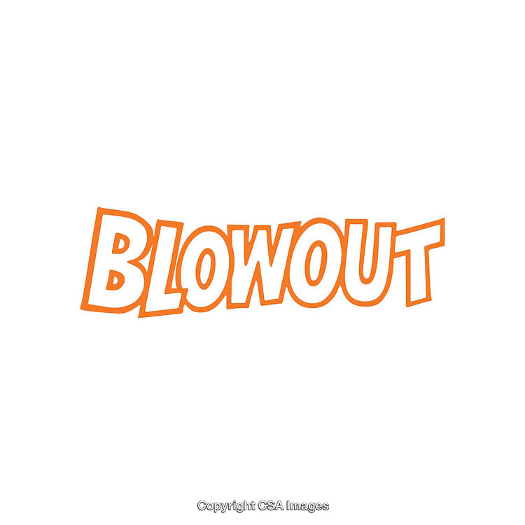 Bold Orange Blowout Typography on a White Background