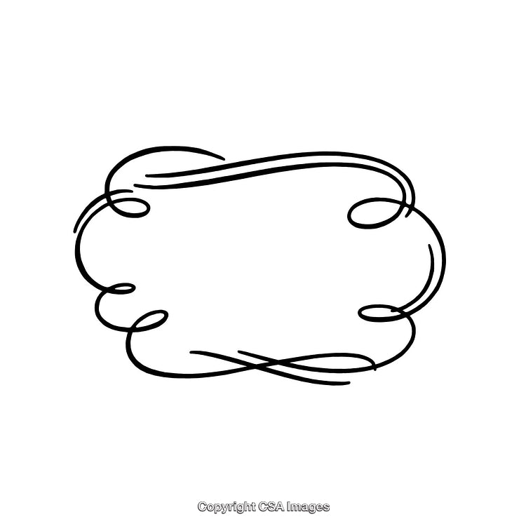 Minimalist Black and White Hand-Drawn Decorative Border Design