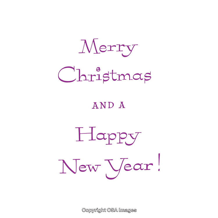 Elegant Purple Text Greeting for Christmas and New Year Festivities