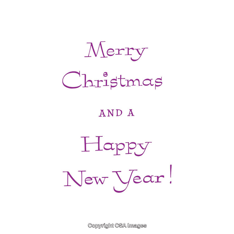 Elegant Purple Text Greeting for Christmas and New Year Festivities