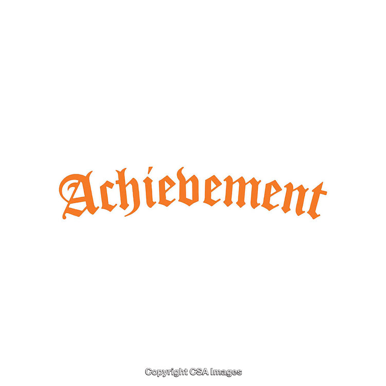 Inspirational Word Art in Gothic Orange Typeface with Positive Message