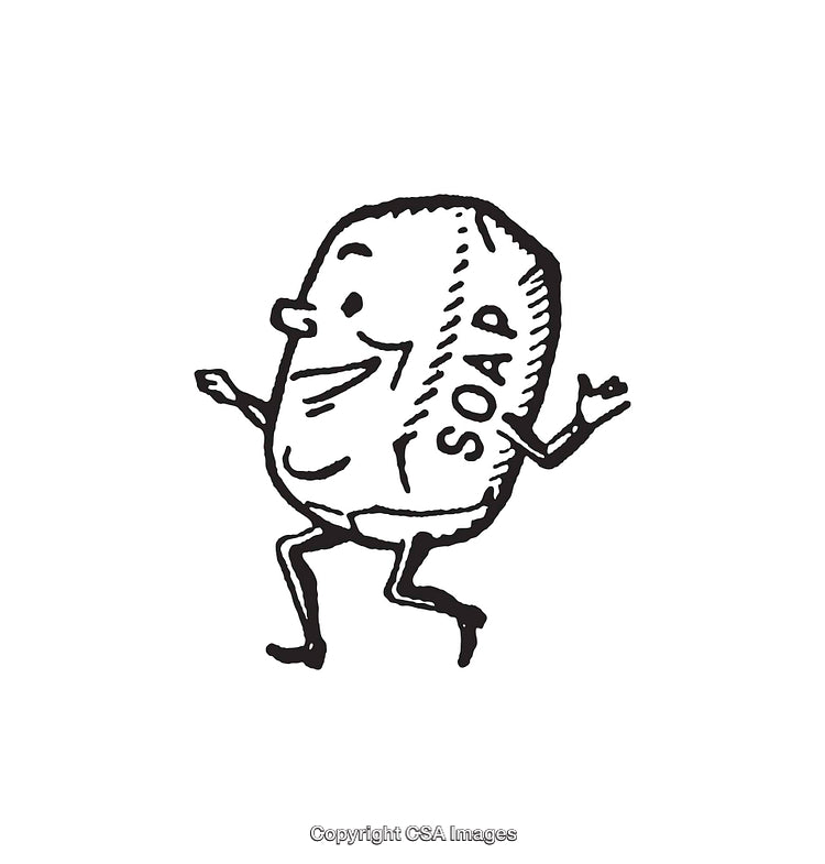 Cartoon Illustration of a Soap Bar with Arms and Legs