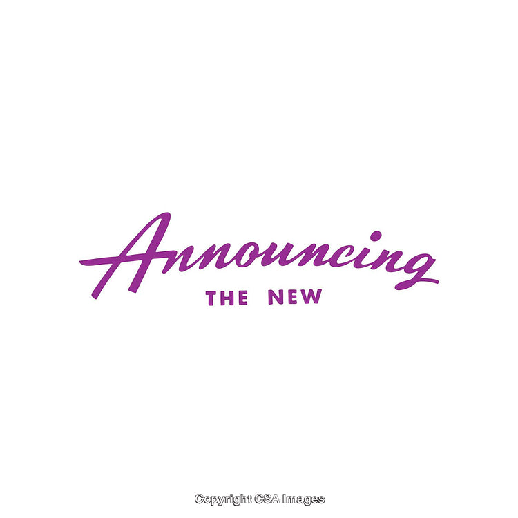 Purple Text Announcement on Minimalist White Background