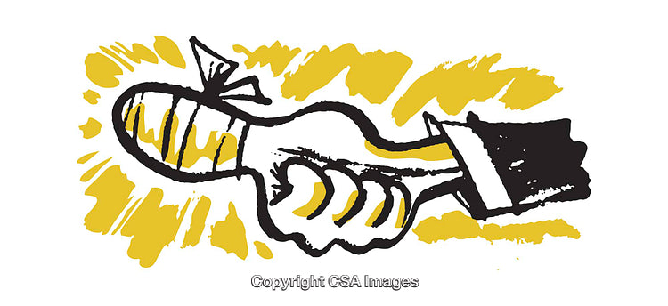 Handshaking with Illustrative Creative Expression in Energetic Style Artwork