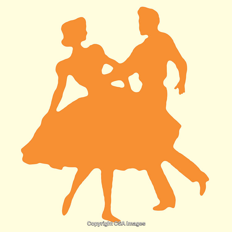 Silhouette of a Dancing Couple in Elegant Motion
