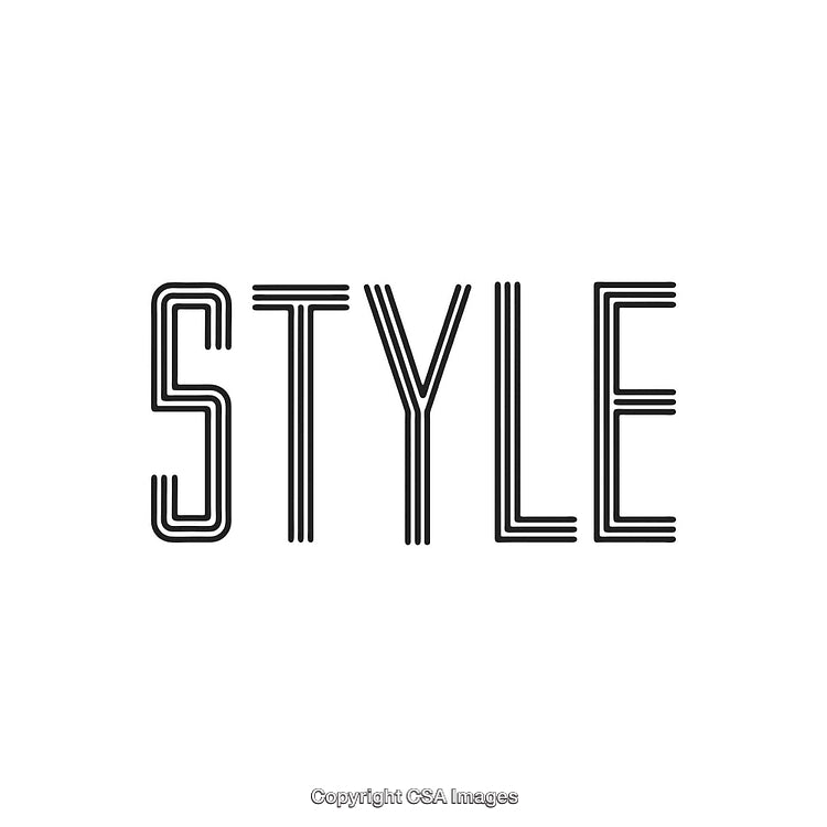Stylish Minimalist Text Illustration with Modern Geometric Line Designs