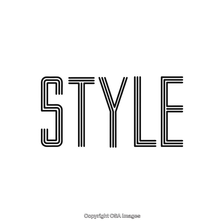 Stylish Minimalist Text Illustration with Modern Geometric Line Designs