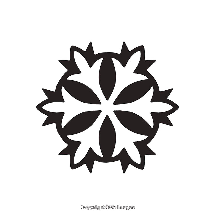 Black and White Symmetrical Art Design with Abstract Patterns