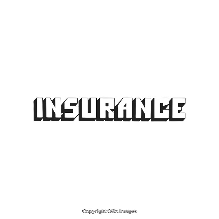 Bold Text Illustration Displaying The Word Insurance for Business and Financial Concepts
