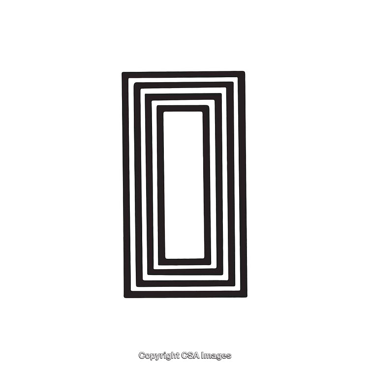 Minimalistic Black and White Design Featuring the Letter O in Geometrical Style