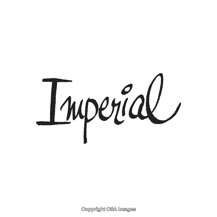 Imperial Handwritten Script Logo Design on a Clean White Background