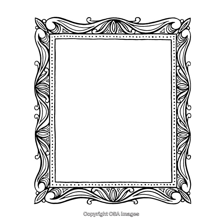 Elegant Black And White Ornate Border Design For Versatile Applications