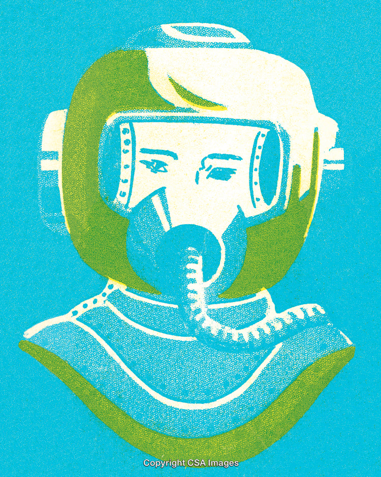 Illustration of a Protective Helmet in Bright Artistic Style