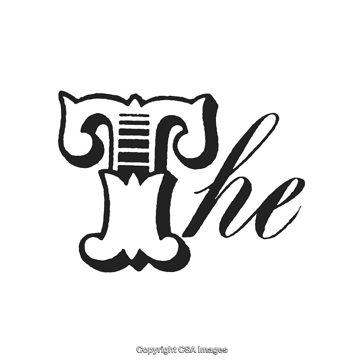 Elegant Vintage Typography Design Featuring Stylized Lettering in Black and White