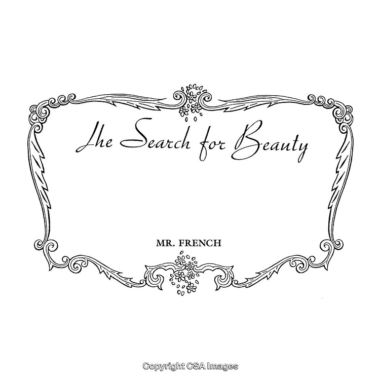 Elegant Vintage Border Design With Decorative Floral Elements and Inscribed Text
