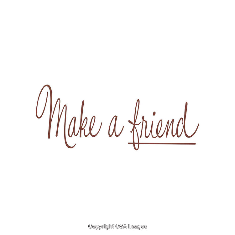 Handwritten Script Quote Encouraging Friendship and Companionship