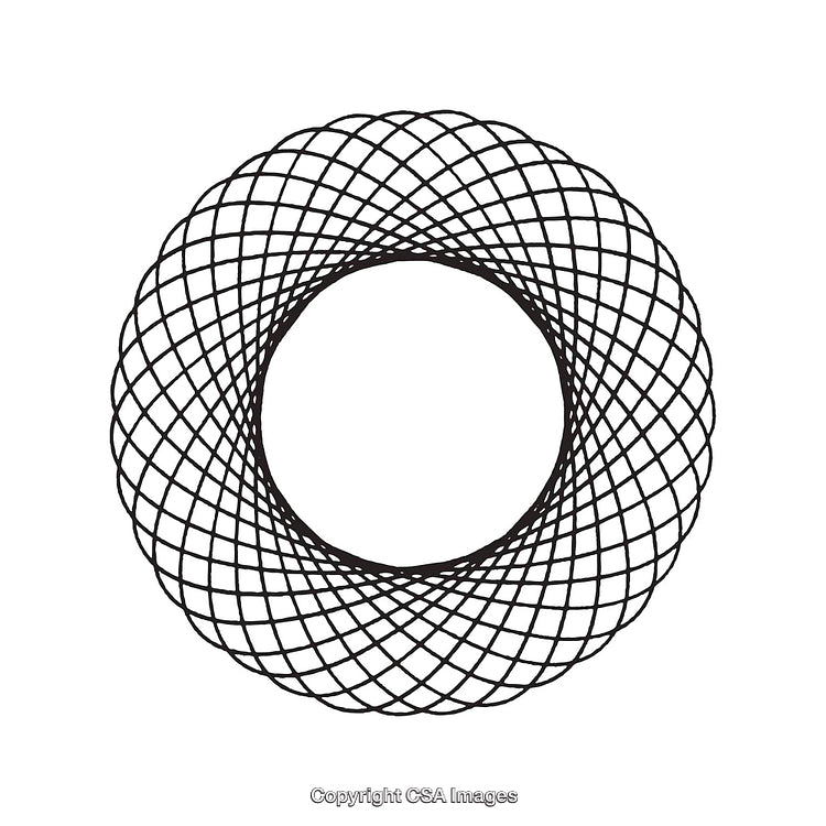 Decorative Circular Geometric Pattern with Intricate Interlacing Design Elements