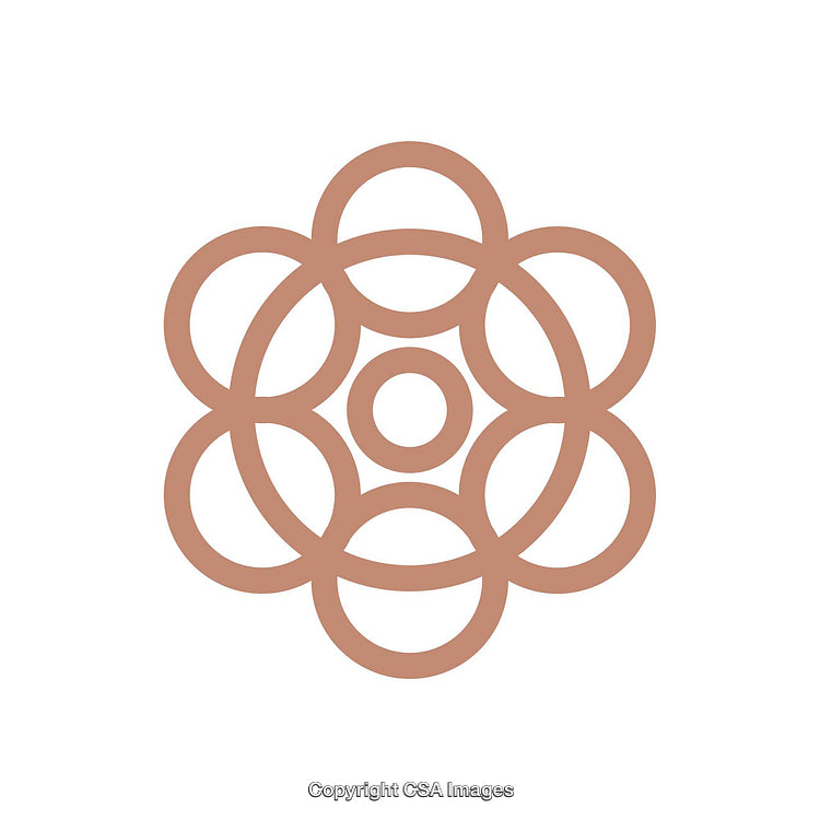 Elegant Symmetrical Shape Design with Circles and Geometric Aesthetics