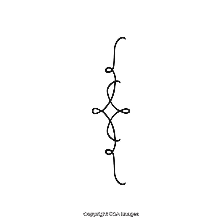 Elegant Black-And-White Decorative Line Art Design Element