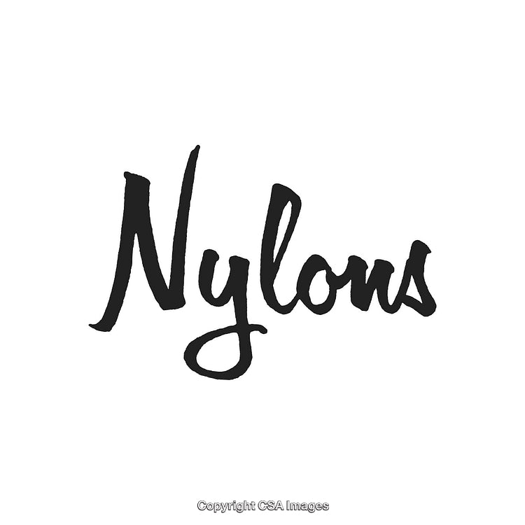 Stylized Illustration of the Word Nylons in Bold Black Letters