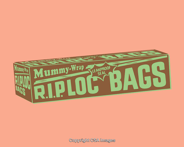 Humorous Mummy Wrap Packaging Displayed in Bold Graphic Stylized Design