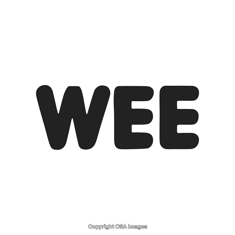 Bold Black Text 'Wee' on a White Background