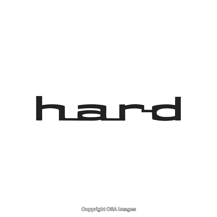 Minimalistic Typography With The Word 'Hard' in Bold Black Font