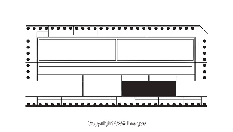 Detailed Black and White Diagram of Electronic Component Layout Design