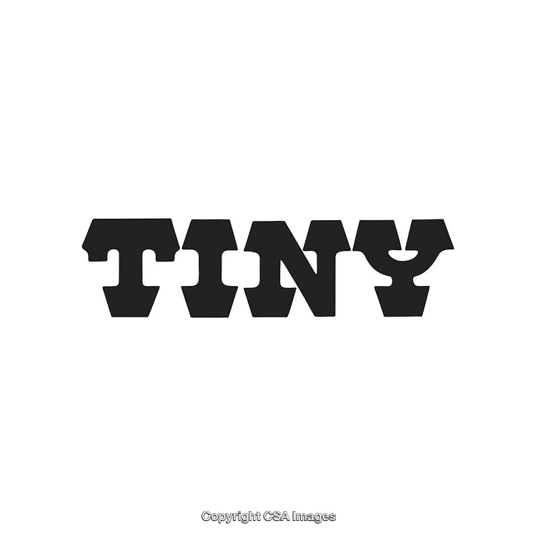 Bold Black Text Illustration on White Background in Retro Display Typeface