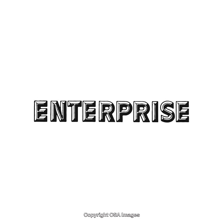 Bold Design Featuring the Word 'Enterprise' in Black and White Style