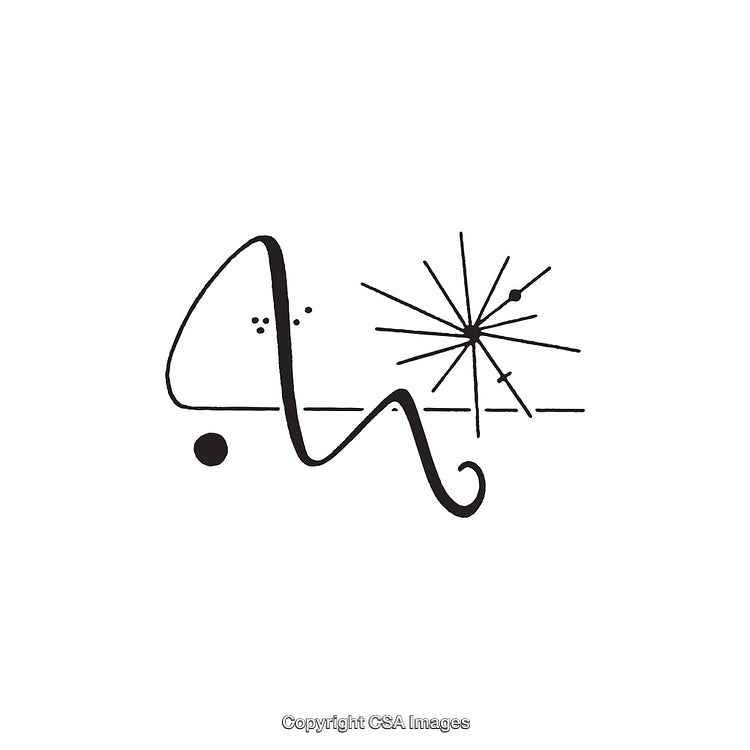 Abstract Black and White Minimalist Dingbat Illustrations with Geometric Shapes