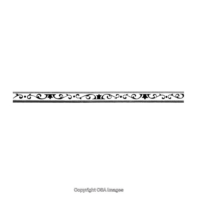 Intricate Black and White Decorative Border Design with Floral Motifs