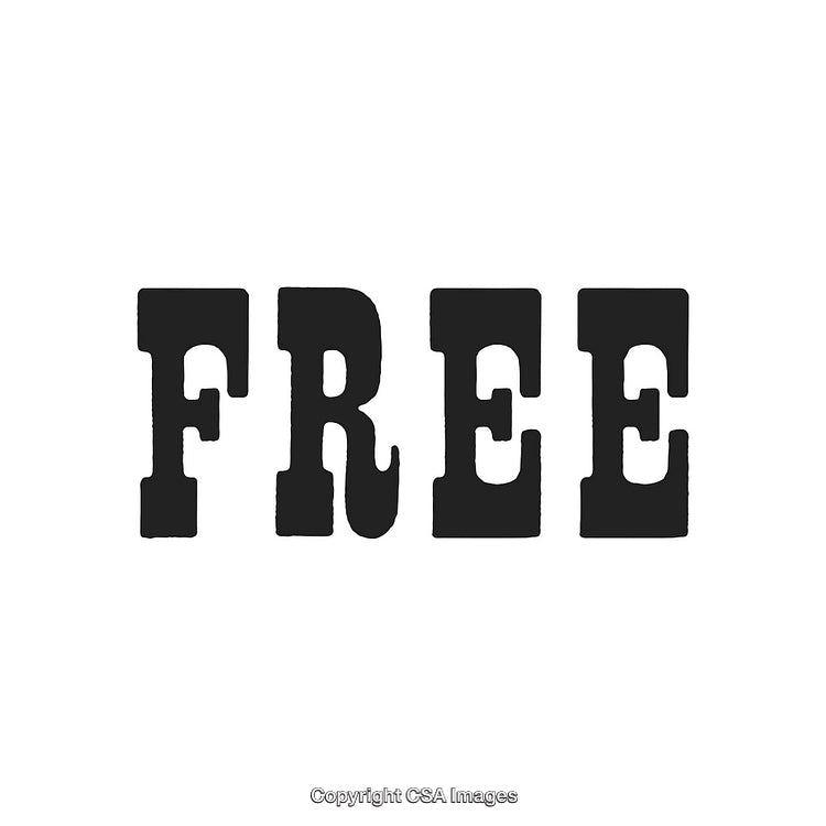 Black Typography Art of the Word Free in Bold Characters
