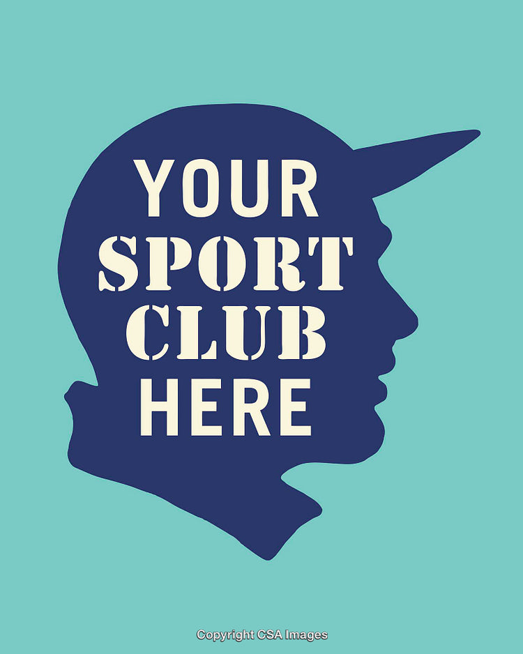 Sport Club Logo Template in Silhouette Design with Customizable Text